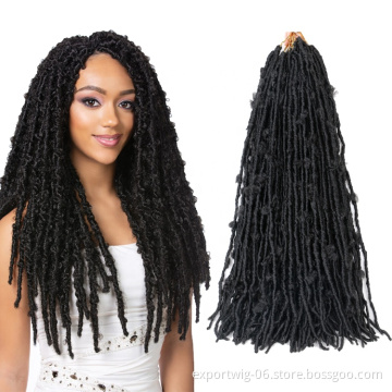 Butterfly Locs Crochet Hair Synthetic 14 24 inches Faux Locs Crochet Braids Hair Extension Pre looped Pre-twisted Braids Hair